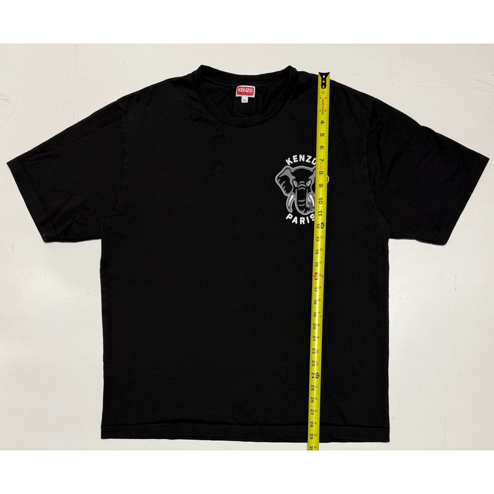 Kenzo Paris Mens Elephant Graphic Logo T-Shirt Black XXL Short Sleeve Tee